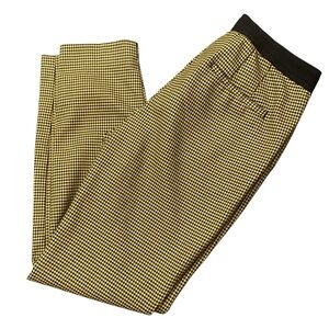 Zara Houndstooth Slim Leg Knit Pants Size Small Career Office